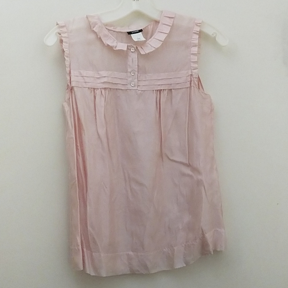 Sleeveless silk blouse